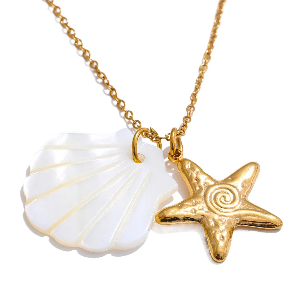 Marina Shell Charm Necklace