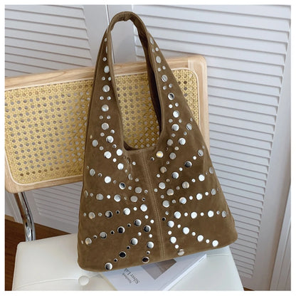 Cafe Studded Shoulder Bag