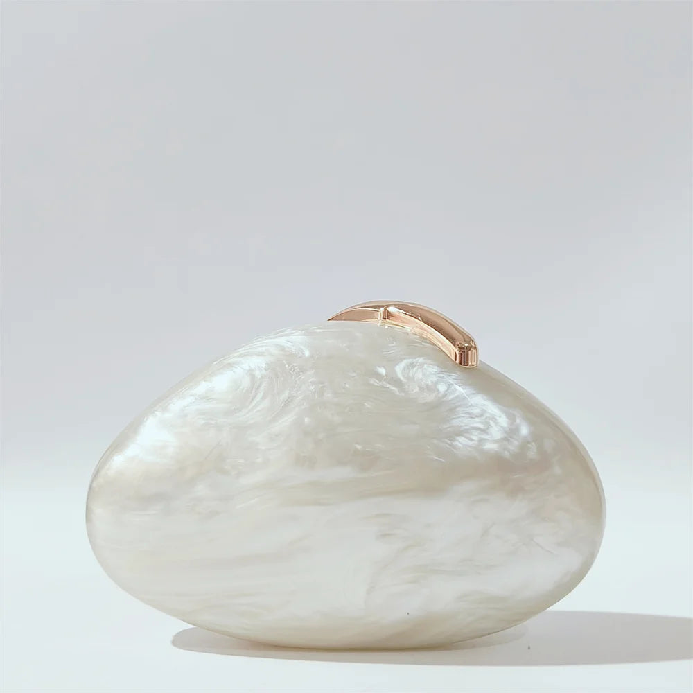 Pearl Leaf Acrylic Clutch