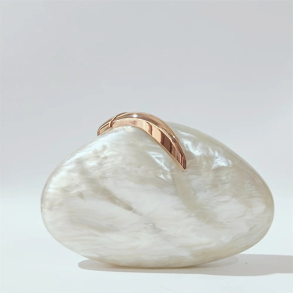 Pearl Leaf Acrylic Clutch