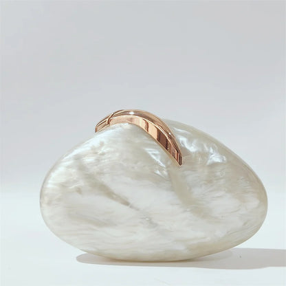 Pearl Leaf Acrylic Clutch