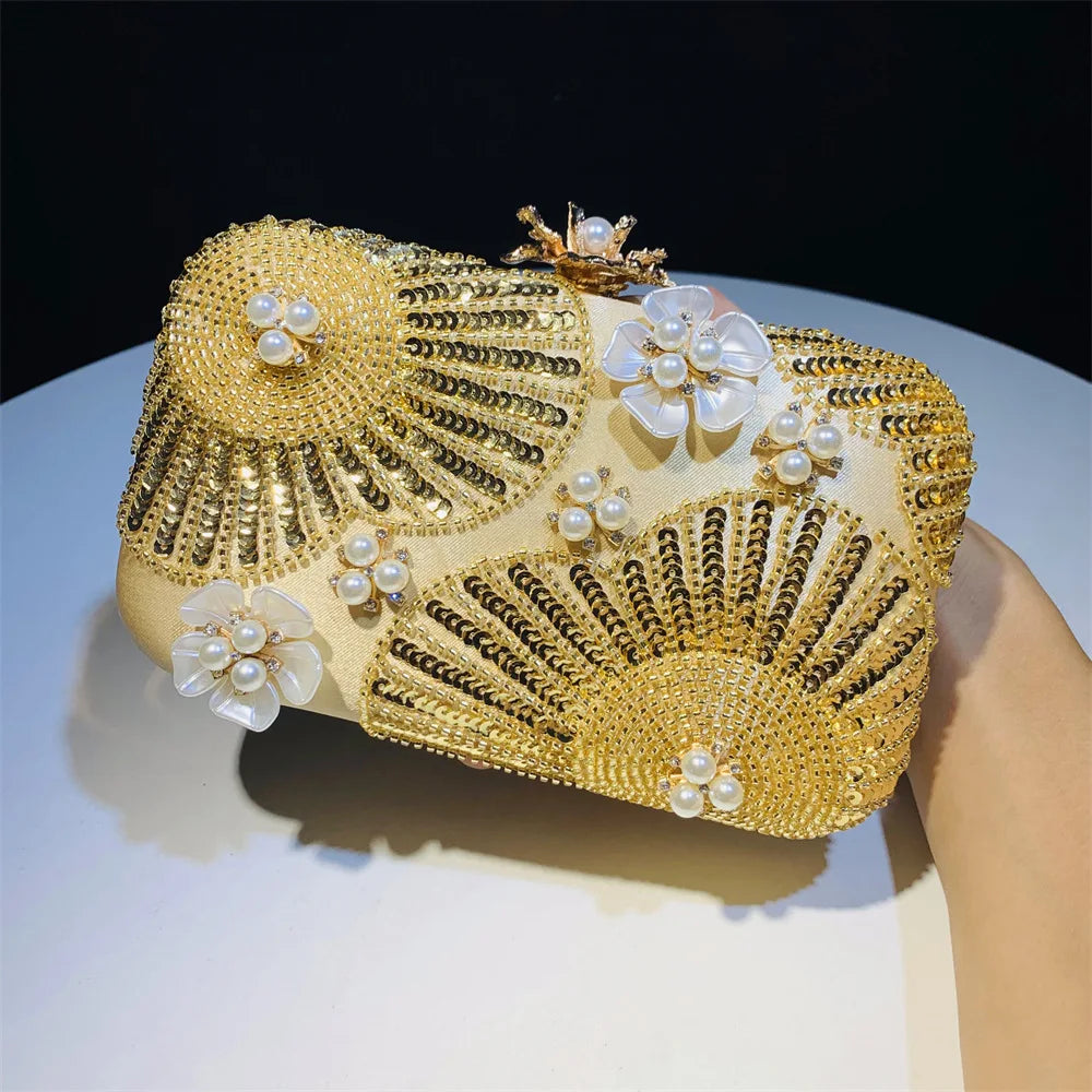 Floral Dream Pearl Clutch