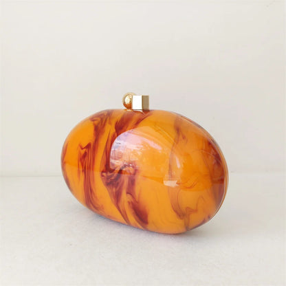 Amber Tortoise Acrylic Clutch