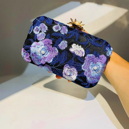 Vintage Pearl Embroidered Clutch