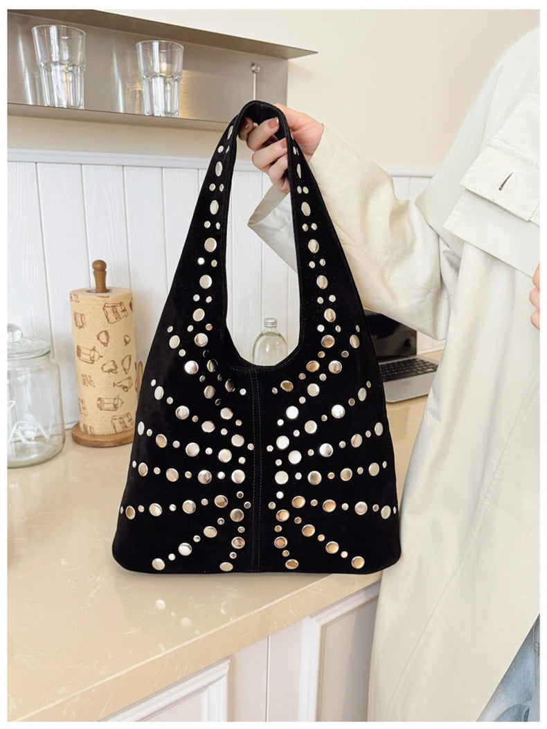 Cafe Studded Shoulder Bag