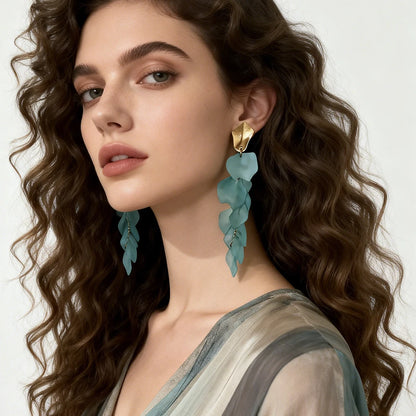 Seaside Bloom Acrylic Petal Earrings