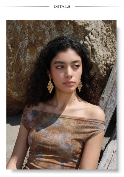 Golden Muse Cascade Earrings