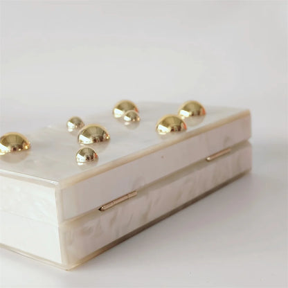 Pearl Dot Acrylic Clutch