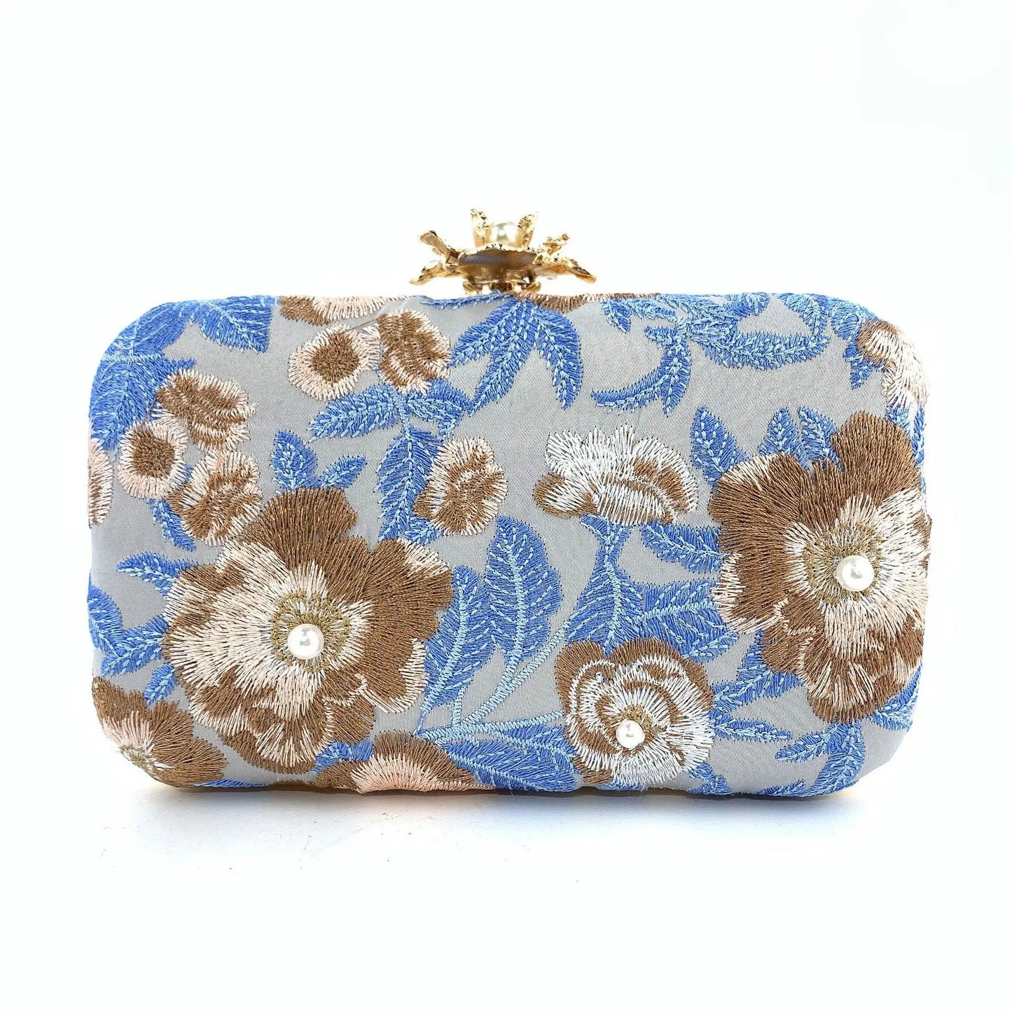 Vintage Pearl Embroidered Clutch