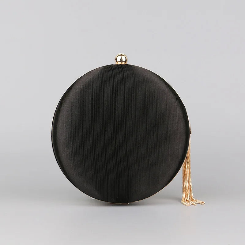 Luxury Vintage Chic Round Clutch Bag
