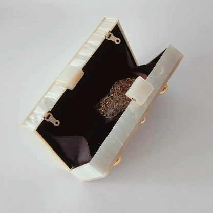Pearl Dot Acrylic Clutch