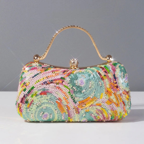 Monet Floral Sequin Clutch