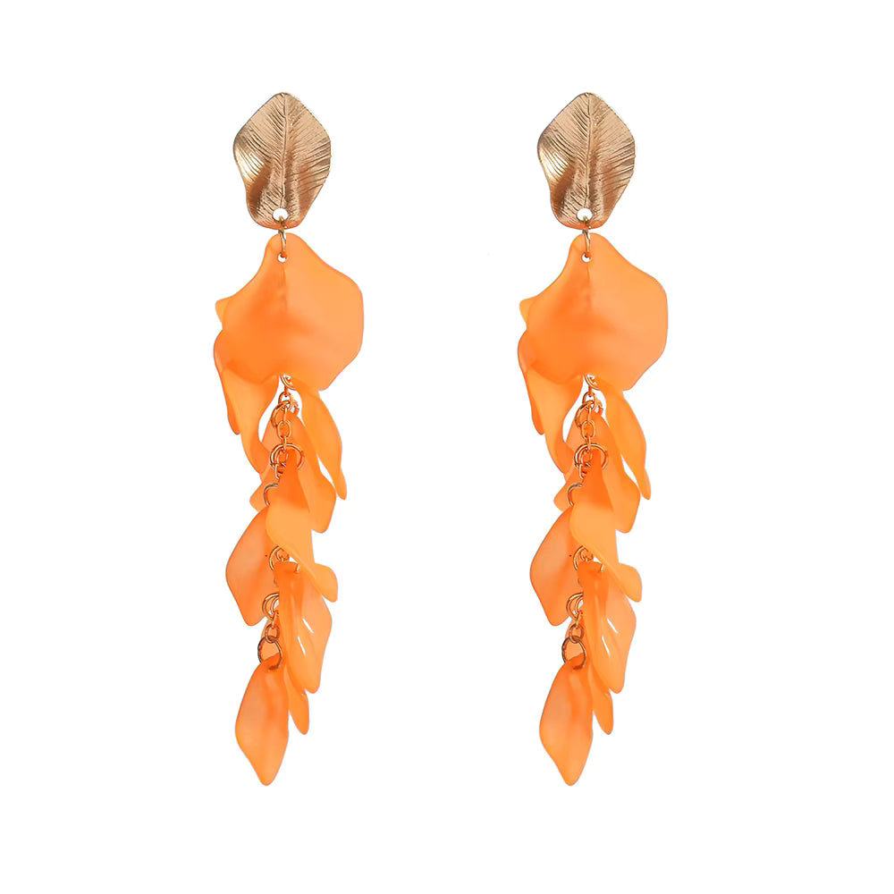 Seaside Bloom Acrylic Petal Earrings