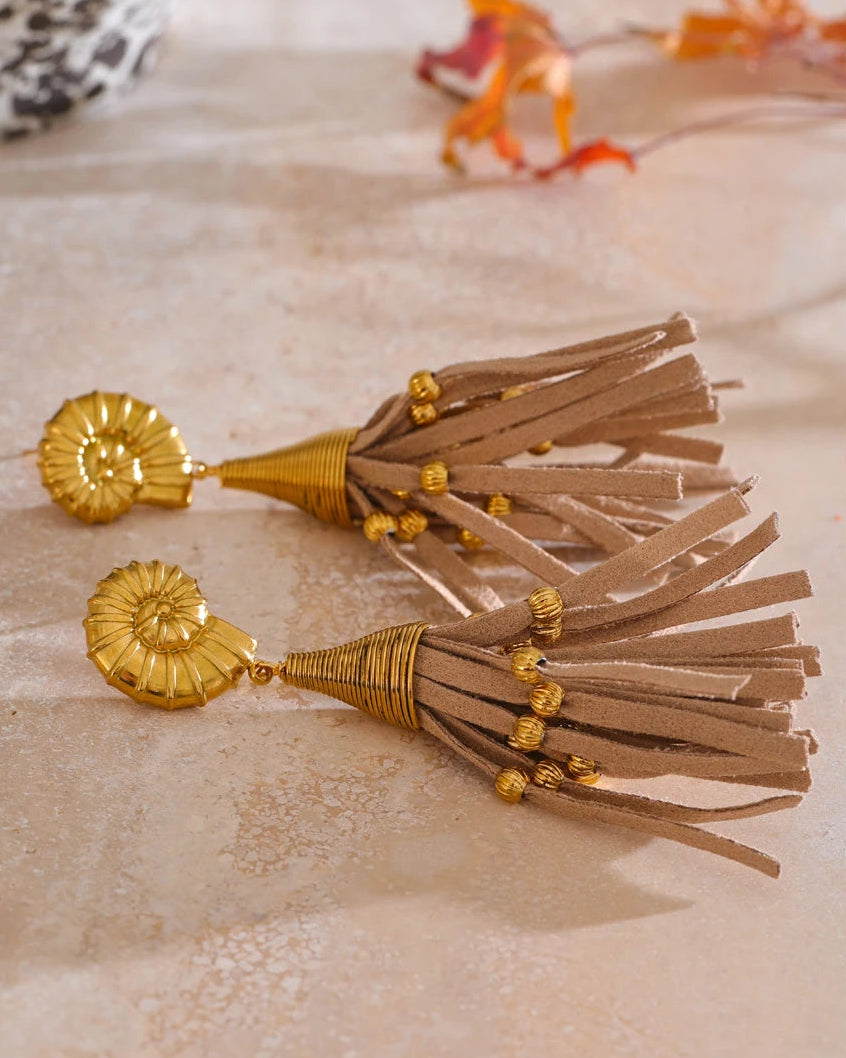 Nautilus Tassel Earrings