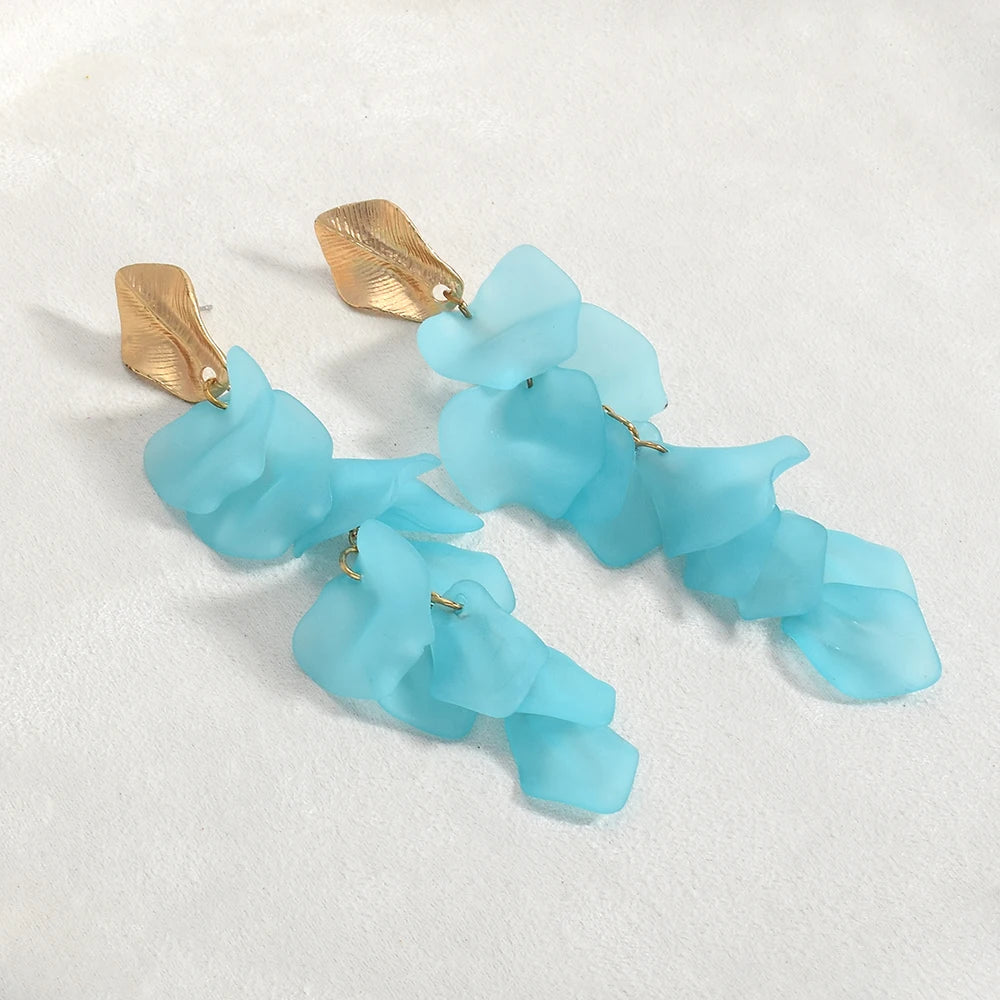 Seaside Bloom Acrylic Petal Earrings