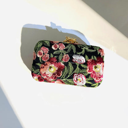Vintage Pearl Embroidered Clutch