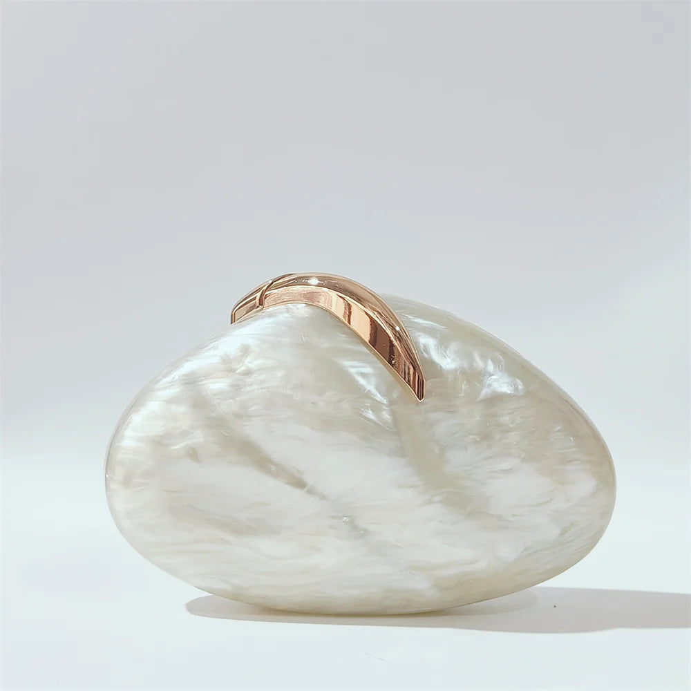 Pearl Leaf Acrylic Clutch