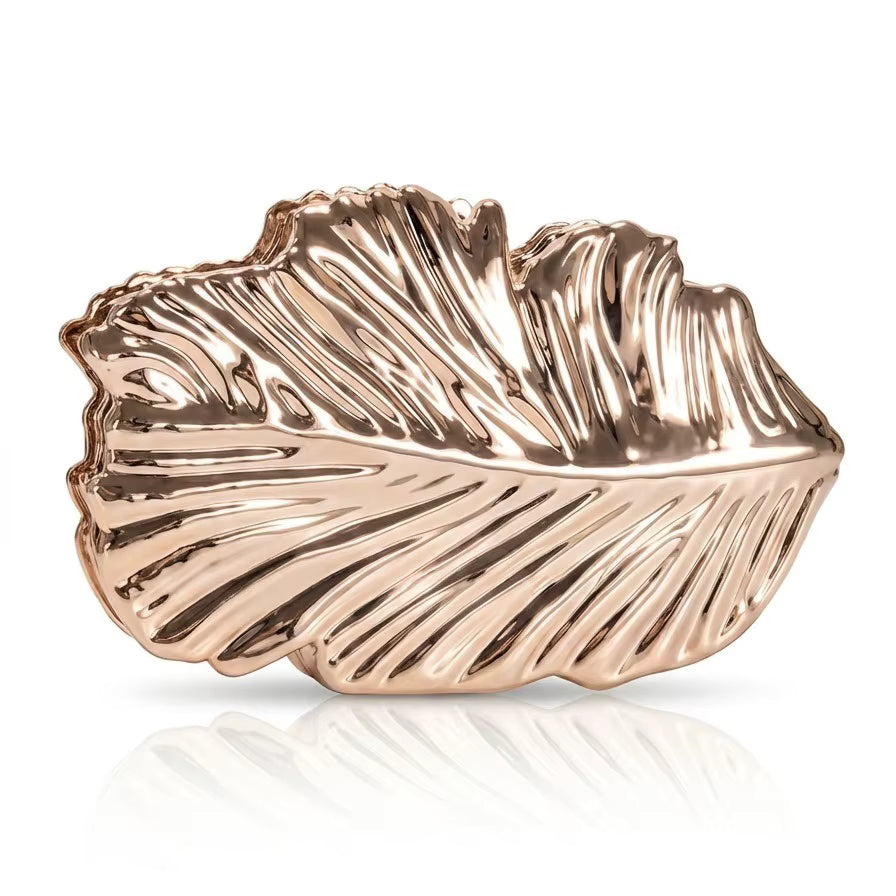 Golden Plume Clutch Bag