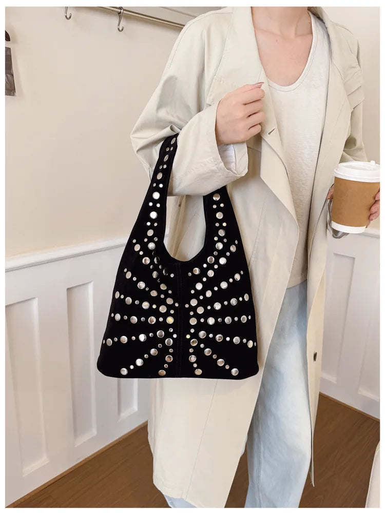Cafe Studded Shoulder Bag