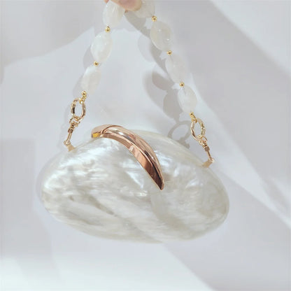 Pearl Leaf Acrylic Clutch