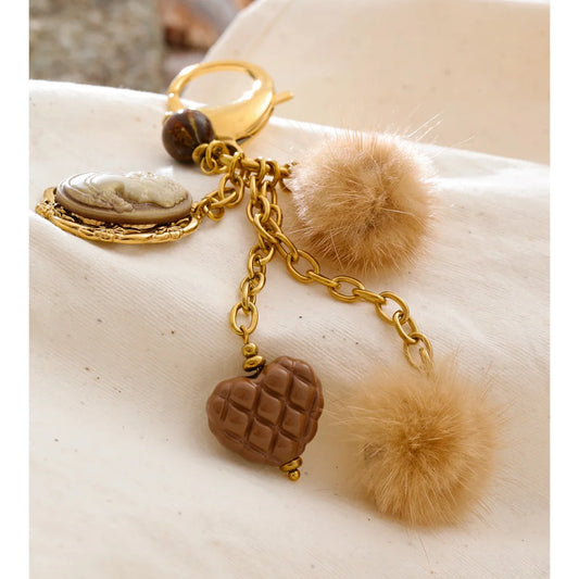 Boheme Cameo Charm Keychain