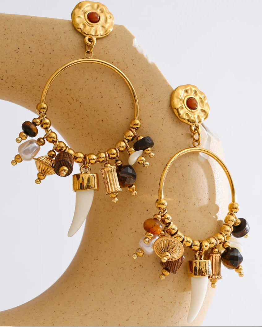 Wild Talisman Hoop Earrings