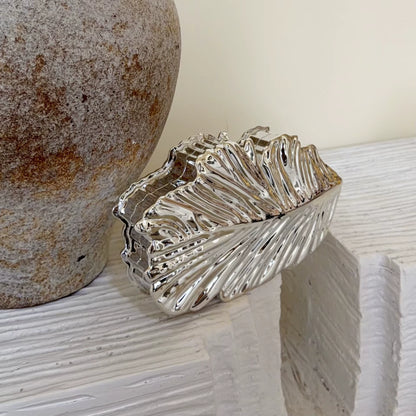 Golden Plume Clutch Bag