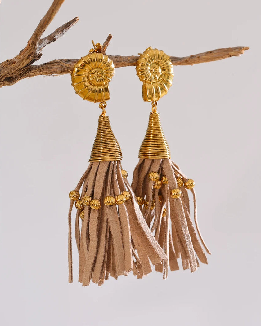 Nautilus Tassel Earrings