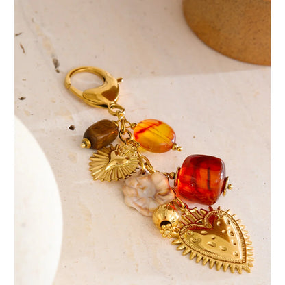 Sacred Heart Charm Keychain
