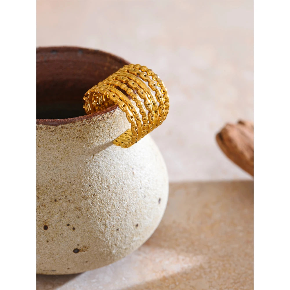 Bohemian Layered Gold Ring