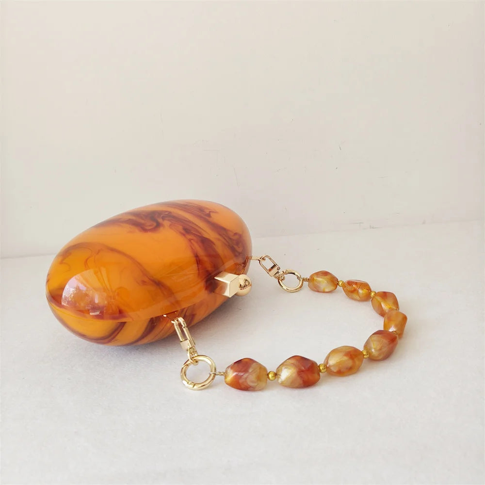 Amber Tortoise Acrylic Clutch