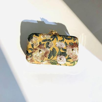 Vintage Pearl Embroidered Clutch