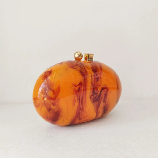 Amber Tortoise Acrylic Clutch