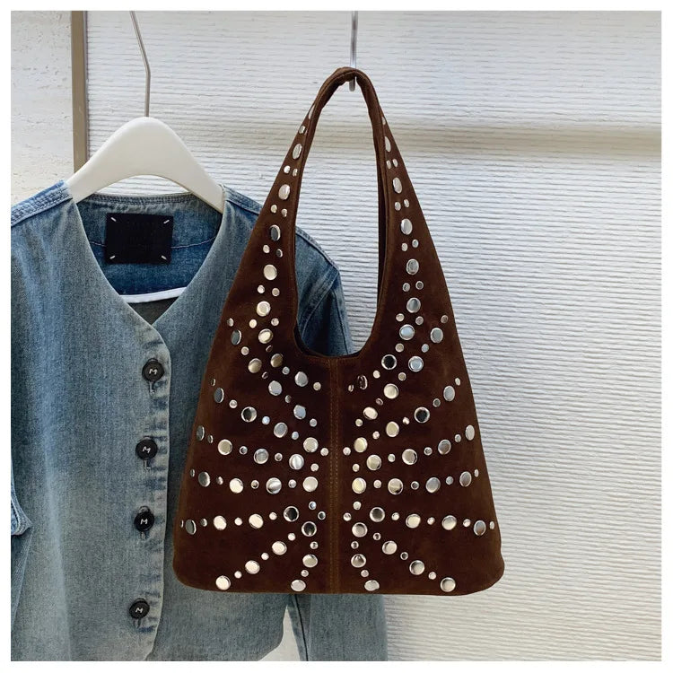 Cafe Studded Shoulder Bag