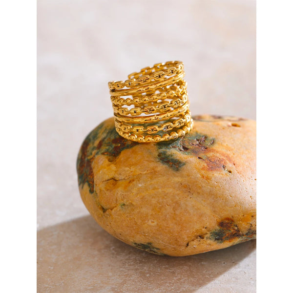 Bohemian Layered Gold Ring