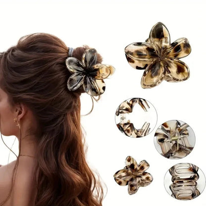 Frangipani Luxe Leopard Hair Clip