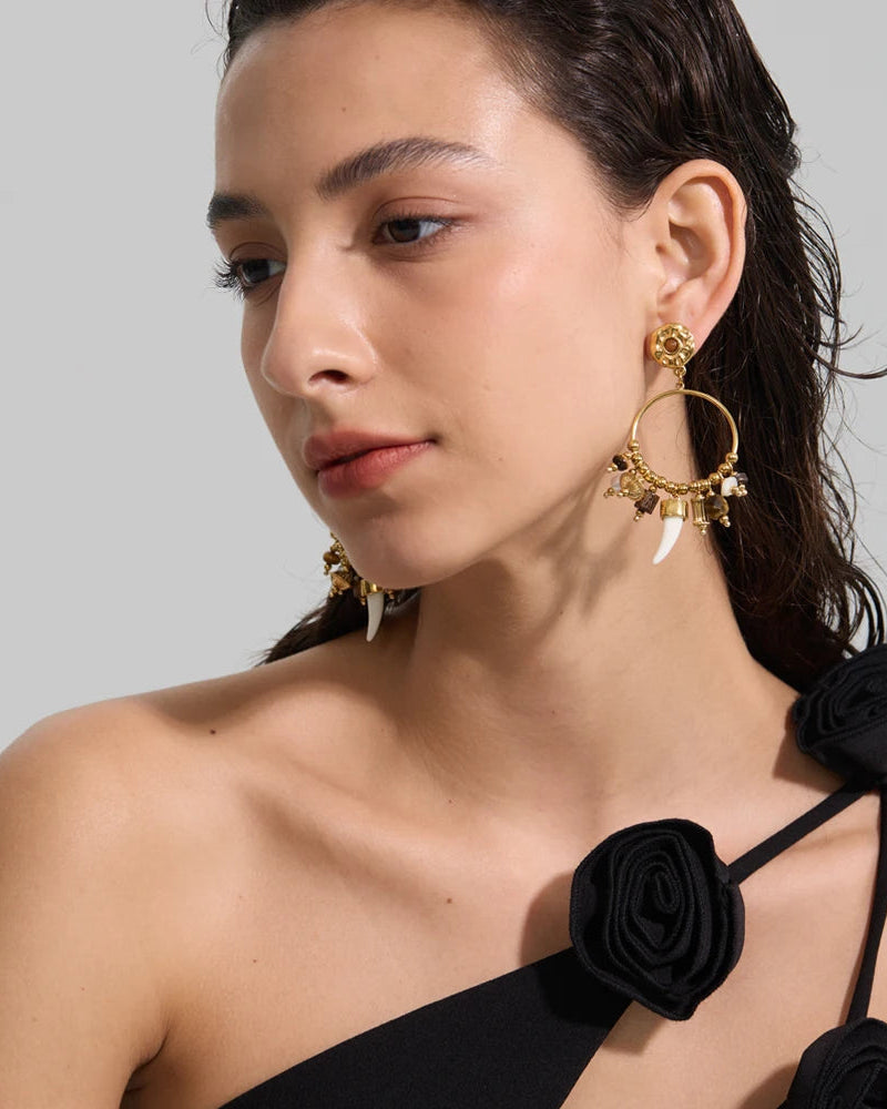 Wild Talisman Hoop Earrings