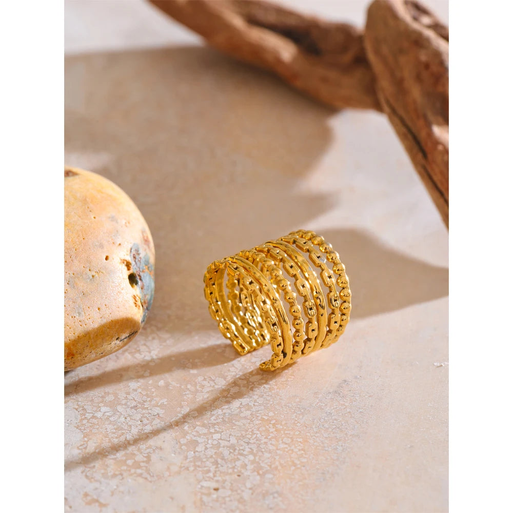 Bohemian Layered Gold Ring