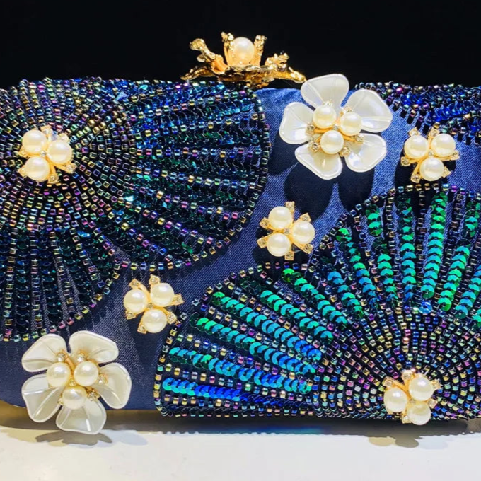 Floral Dream Pearl Clutch