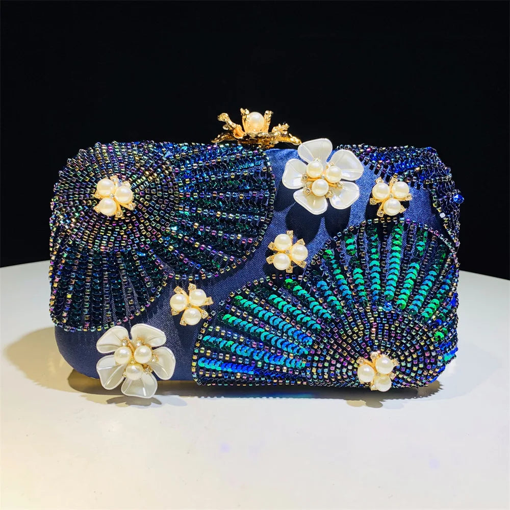 Floral Dream Pearl Clutch
