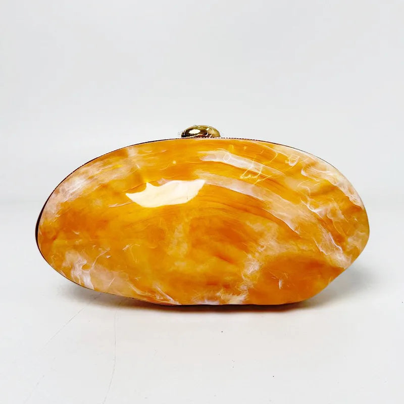 Retro Couture Shell Clutch