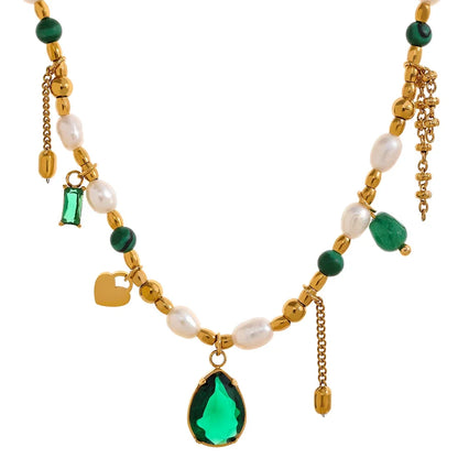 Pearl Emerald Necklace