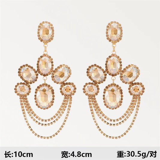 Vintage Boheme Chic Crystal Drop Earrings