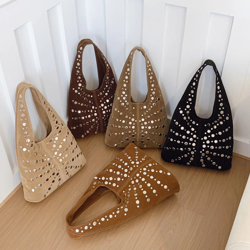 Cafe Studded Shoulder Bag