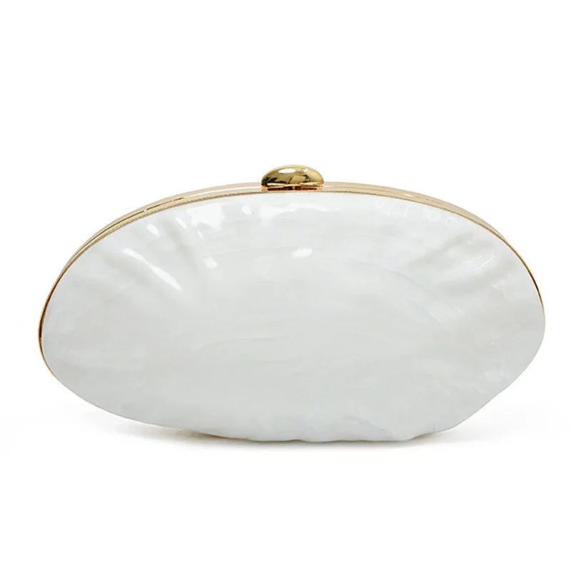 Retro Couture Shell Clutch
