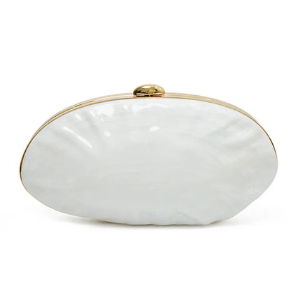 Retro Couture Shell Clutch