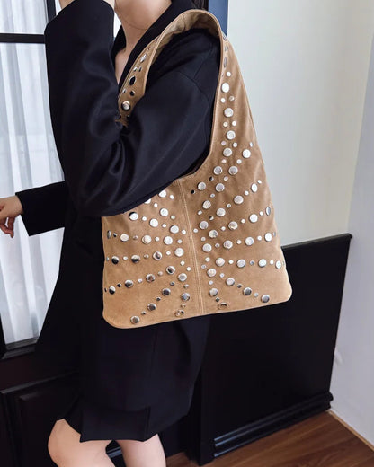 Cafe Studded Shoulder Bag