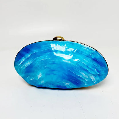 Retro Couture Shell Clutch