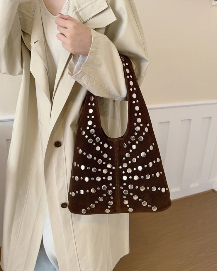 Cafe Studded Shoulder Bag
