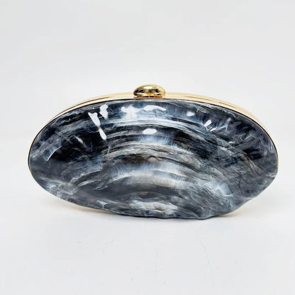 Retro Couture Shell Clutch